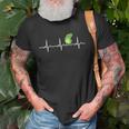 Parrot Ekg Green Parrotlet Heartbeat Bird Pulse Line Birb Unisex T-Shirt Gifts for Old Men