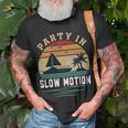 Party In Slow Motion Vintage Funny Boating Boating Gifts Unisex T-Shirt Gifts for Old Men