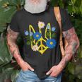 Peace In The Crest Of Ukraine Peace And Solidarity For Ukraine Unisex T-Shirt Gifts for Old Men