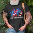 Peace Love America Sunflower Patriotic Tie Dye 4Th Of July Unisex T-Shirt Gifts for Old Men