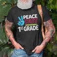 Peace Out 1St Grade Last Day Of School Teacher Girl Boy Unisex T-Shirt Gifts for Old Men