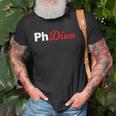 Phdiva Fancy Doctoral Candidate Phdiva T-shirt Gifts for Old Men