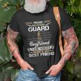 Proud Army National Guard Boyfriend Flag US Military Unisex T-Shirt Gifts for Old Men