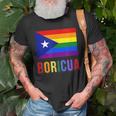Puerto Rico Boricua Gay Pride Lgbt Rainbow Wepa Unisex T-Shirt Gifts for Old Men