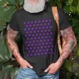 Purple And White Polka Dots Unisex T-Shirt Gifts for Old Men