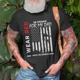 Red On Friday Dad Military Remember Everyone Deployed Flag Unisex T-Shirt Gifts for Old Men