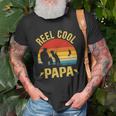 Reel Cool Papa Funny Fishing Fathers Day Unisex T-Shirt Gifts for Old Men
