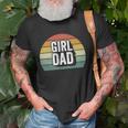 Retro Girl Dad Proud Father Love Dad Of Girls Vintage Unisex T-Shirt Gifts for Old Men