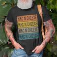 Retro Mac N Cheese Foodie Lover Macaroni And Cheese Unisex T-Shirt Gifts for Old Men