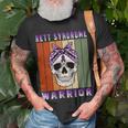 Rett Syndrome Warrior Skull Women Vintage Purple Ribbon Rett Syndrome Rett Syndrome Awareness Unisex T-Shirt Gifts for Old Men