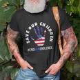 Save Our Children End Gun Violence American Flag Handprint Unisex T-Shirt Gifts for Old Men