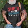 Shes My Firecracker His And Hers 4Th July Matching Couples Unisex T-Shirt Gifts for Old Men