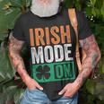 St Patricks Day Beer Drinking Ireland - Irish Mode On Unisex T-Shirt Gifts for Old Men