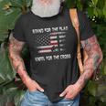 Stand For The Flag Kneel For The Cross 4Th Of July Unisex T-Shirt Gifts for Old Men