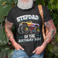 Stepdad Of The Birthday Boy Matching Family Monster Truck Unisex T-Shirt Gifts for Old Men