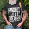 Straight Outta 5Th Grade Graduation 2022 Class Fifth Grade Unisex T-Shirt Gifts for Old Men
