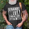 Straight Outta Elementary School Grad 2022 Graduation Gifts Unisex T-Shirt Gifts for Old Men