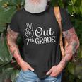 Summer Last Day Of School Graduation Peace Out 7Th Grade Unisex T-Shirt Gifts for Old Men