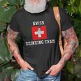 Swiss Drinking Team Funny National Pride Gift Unisex T-Shirt Gifts for Old Men