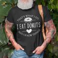 Thats What I Do I Eat Donuts And Know Things T-shirt Gifts for Old Men