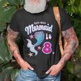 This Cute Mermaid Is 8 Girls 8Th Birthday Unisex T-Shirt Gifts for Old Men