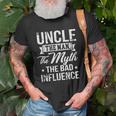 Uncle The Bad Influence Funny Unisex T-Shirt Gifts for Old Men