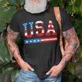 Usa Flag American 4Th Of July Merica America Flag Usa Unisex T-Shirt Gifts for Old Men