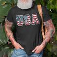 Usa Us Flag Patriotic 4Th Of July America V2 Unisex T-Shirt Gifts for Old Men