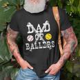 Vintage Dad Of Ballers Funny Baseball Softball Lover Unisex T-Shirt Gifts for Old Men