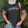 Vintage Philadelphia Distressed Text Apparel Philly Unisex T-Shirt Gifts for Old Men