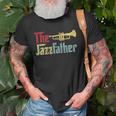 Vintage The Jazzfather Happy Fathers Day Trumpet Player Unisex T-Shirt Gifts for Old Men