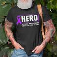 Vitiligo Awareness Hero - Purple Vitiligo Awareness Unisex T-Shirt Gifts for Old Men