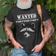 Wanted For Food Theft Funny Raccoon Lover 528 Trending Shirt Unisex T-Shirt Gifts for Old Men