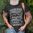 Weekend Forecast Mountain Camper 11 Shirt Unisex T-Shirt Gifts for Old Men