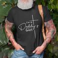 Womens Im A Daddys Girl - Christian Gifts - Funny Faith Based V-Neck Unisex T-Shirt Gifts for Old Men