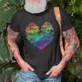 Womens Rainbow Cloudy Heart Lgbt Gay & Lesbian Pride Gift Unisex T-Shirt Gifts for Old Men