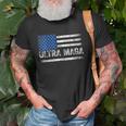 Womens Ultra Maga Us Flag Top American Ultra Mega Unisex T-Shirt Gifts for Old Men