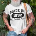 1992 Birthday Made In 1992 All Original Parts T-Shirt Gifts for Old Men