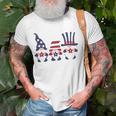 4Th Of July Patriotic Gnomes American Usa Flag Unisex T-Shirt Gifts for Old Men