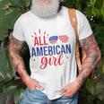 All American Girl 4Th Of July Girls Kids Sunglasses Family Unisex T-Shirt Gifts for Old Men