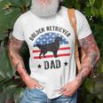 American Flag Golden Retriever Dad 4Th Of July V2V3 Unisex T-Shirt Gifts for Old Men