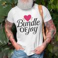 Baby Shower Text Design Bundle Of Joy Heart Unisex T-Shirt Gifts for Old Men