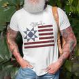 Barn Quilt July 4Th Gifts Vintage Usa Flag S Unisex T-Shirt Gifts for Old Men
