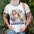 Beagle American Flag Sunglasses 708 Shirt Unisex T-Shirt Gifts for Old Men