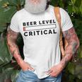 Beer Level Critical Unisex T-Shirt Gifts for Old Men