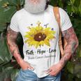 Brain Cancer Awareness Faith Hope Love Unisex T-Shirt Gifts for Old Men