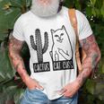 Cat Cuss Cactus Funny Cat Joke Unisex T-Shirt Gifts for Old Men