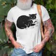 Cat Cut Cat Cat Lovers Black Cat Funny Cat Birthday Cat Gift Cat Danger Kitty V3 Unisex T-Shirt Gifts for Old Men