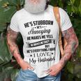 Family I Love My Husband Unisex T-Shirt Gifts for Old Men