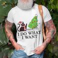 Funny Black Cat Funny Christmas Toilet 635 Shirt Unisex T-Shirt Gifts for Old Men